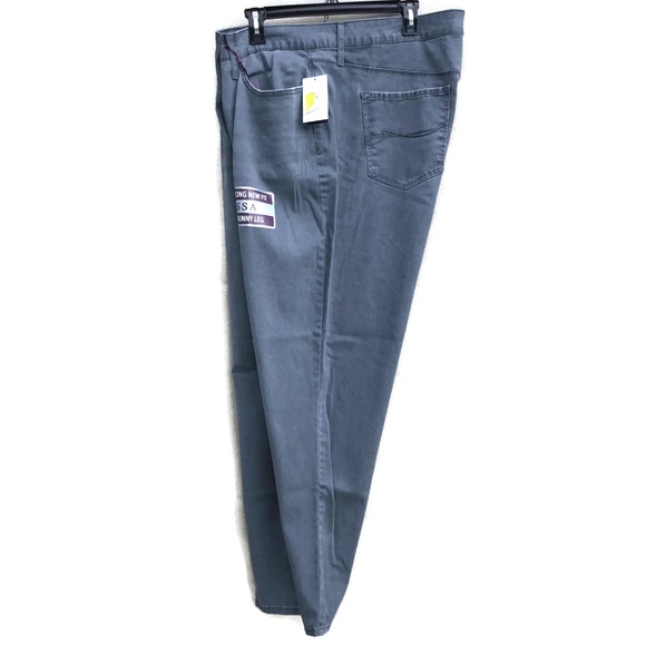 Gloria Vanderbilt Denim - Gloria V Womens JEANS Plus 24W Gray Skinny Stretch